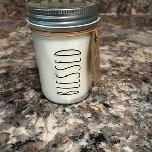 Rae Dunn "Blessed" candle with lid NWT